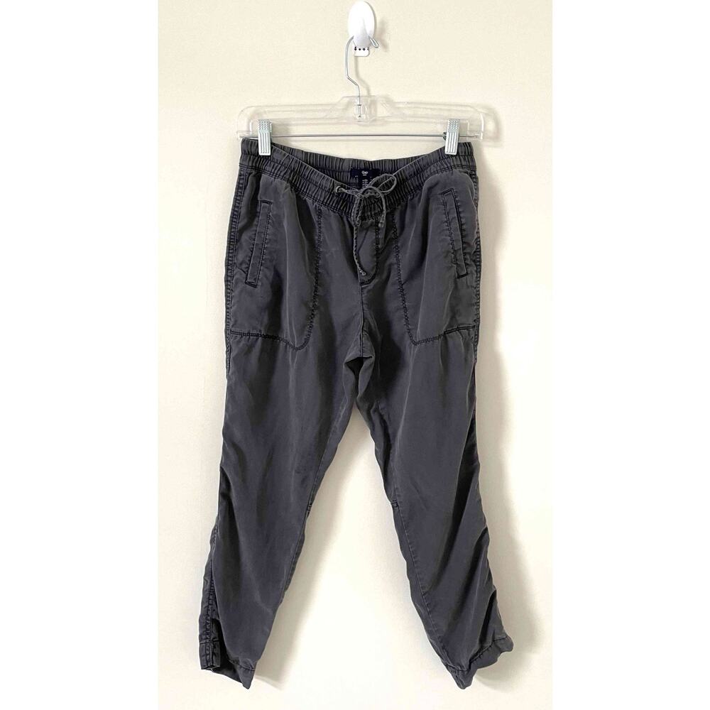 Gap Soft Lyocell Elastic Waist Drawstring Pants Gray Size XS
